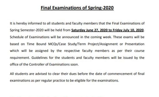 Final-Examination-Spring-2020-Notification